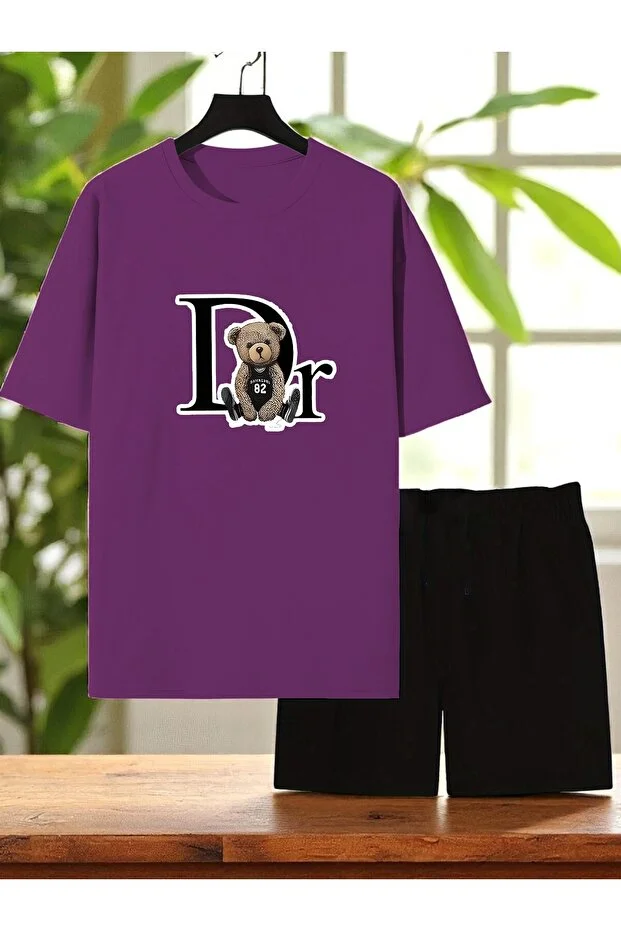 Unisex Dr. AYI Tasarım Basklı Tshirt Şort Takımı